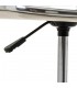 SILLA DE ESTUDIO ELEVABLE CON RUEDAS METAL CROMADO POLIPIEL BLANCA