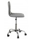 SILLA DE ESTUDIO CON RUEDAS ELEVABLE METAL CROMADO POLIPIEL GRIS