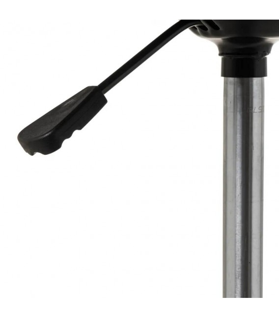 SILLA DE ESTUDIO CON RUEDAS ELEVABLE METAL CROMADO POLIPIEL GRIS