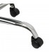 SILLA DE ESTUDIO CON RUEDAS ELEVABLE METAL CROMADO POLIPIEL GRIS