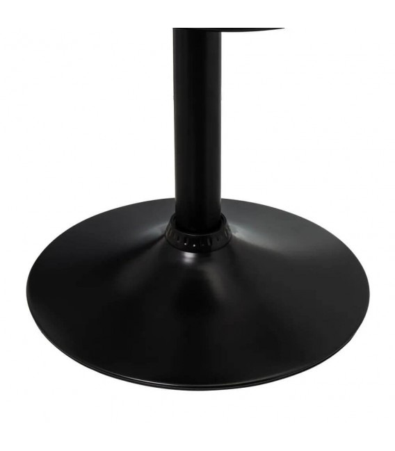 TABURETE BARRA REGULABLE EN ALTURA METAL Y POLIPIEL ACABADO NEGRO