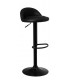 TABURETE BARRA REGULABLE EN ALTURA METAL Y POLIPIEL ACABADO NEGRO