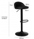 TABURETE BARRA REGULABLE EN ALTURA METAL Y POLIPIEL ACABADO NEGRO