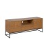 MUEBLE DE TV MADERA DM FRESNO NATURAL METAL NEGRO