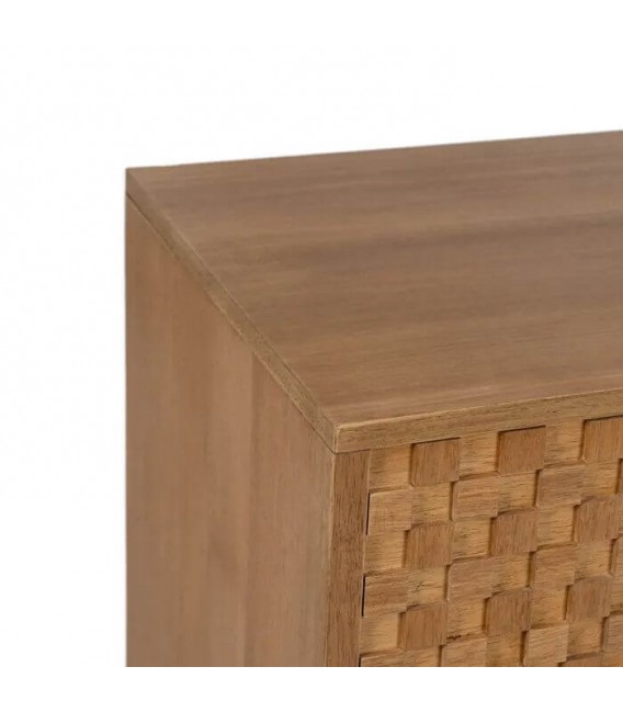 MUEBLE DE TV MADERA DM FRESNO NATURAL METAL NEGRO