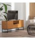 MUEBLE DE TV MADERA DM FRESNO NATURAL METAL NEGRO