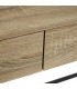 MESA ESCRITORIO 2 CAJONES MADERA MDF ROBLE Y NEGRO MDMHOGAR