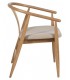 SILLON COMEDOR MADERA ROBLE NATURAL TEXTIL BEIGE MDMHOGAR