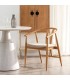 SILLON COMEDOR MADERA ROBLE NATURAL TEXTIL BEIGE MDMHOGAR