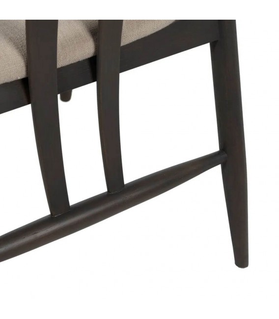 SILLON COMEDOR 57 X 57 X 77 KAIKO MADERA NEGRA TEXTIL BEIGE