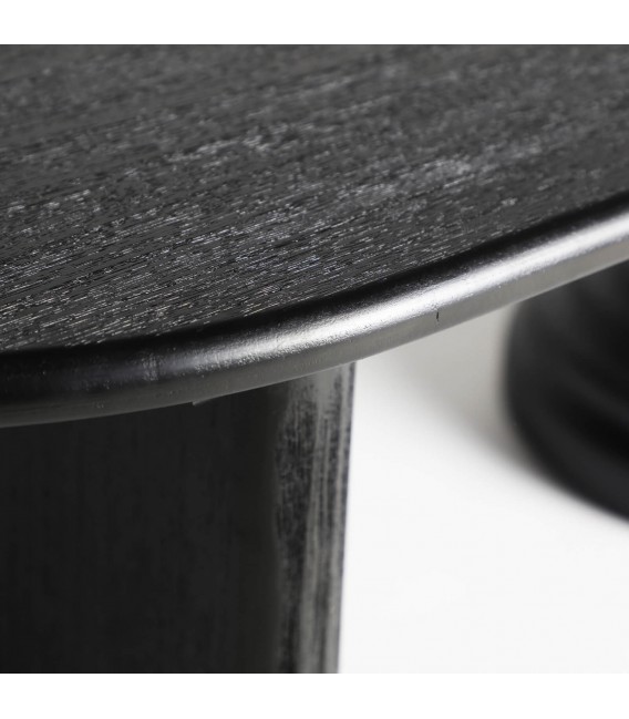 MESA DE CENTRO MADERA DE PINO NEGRO MDMHOGAR