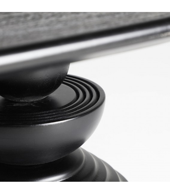 MESA DE CENTRO MADERA DE PINO NEGRO MDMHOGAR