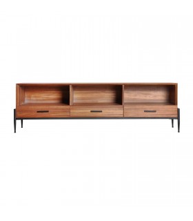 MUEBLE DE TV MADERA DE ABETO Y HIERRO MDMHOGAR