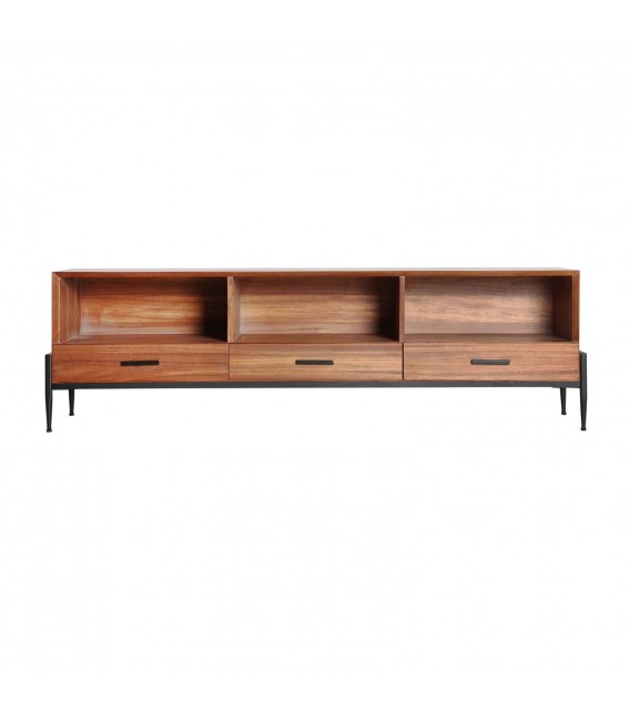MUEBLE DE TV MADERA DE ABETO Y HIERRO MDMHOGAR