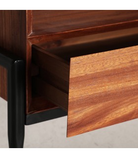 MUEBLE DE TV MADERA DE ABETO Y HIERRO MDMHOGAR