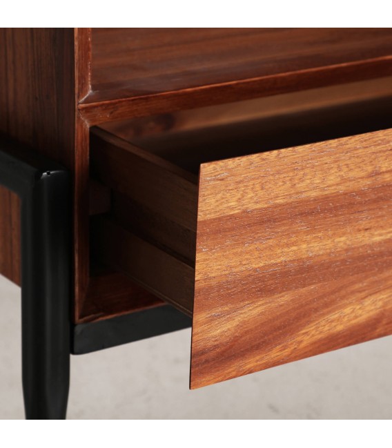 MUEBLE DE TV MADERA DE ABETO Y HIERRO MDMHOGAR