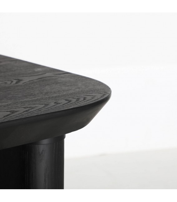 MESITA AUXILIAR MADERA DE ABETO COLOR NEGRO MDMHOGAR