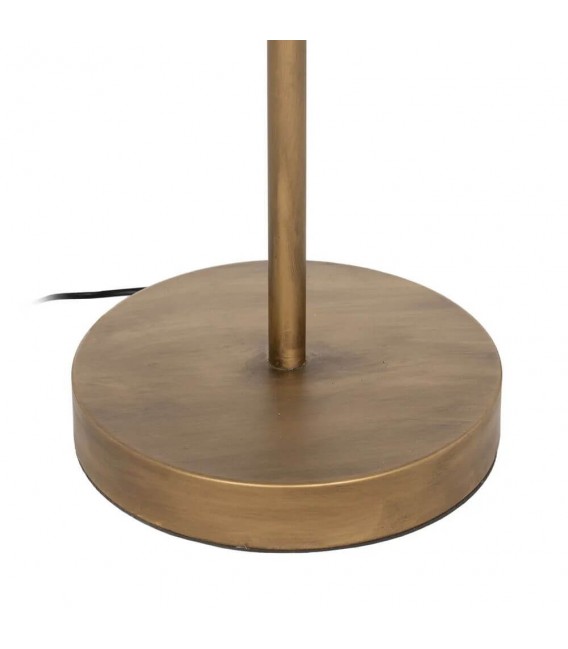 LAMPARA DE PIE METAL DORADO Y RAFIA NATURAL MDMHOGAR