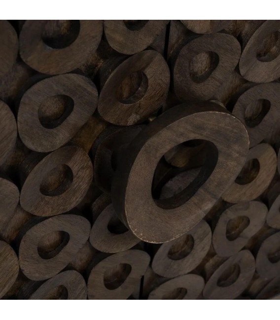 APARADOR ORIGINAL MADERA MANGO NOGAL Y METAL ORO MDMHOGAR