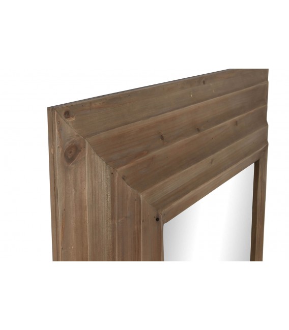 ESPEJO RUSTICO RECTANGULAR MADERA ACABADO AVELLANA