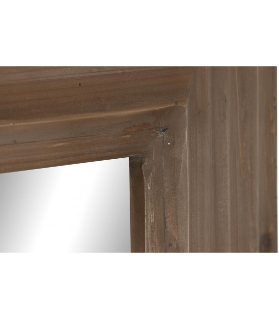 ESPEJO RUSTICO RECTANGULAR MADERA ACABADO AVELLANA