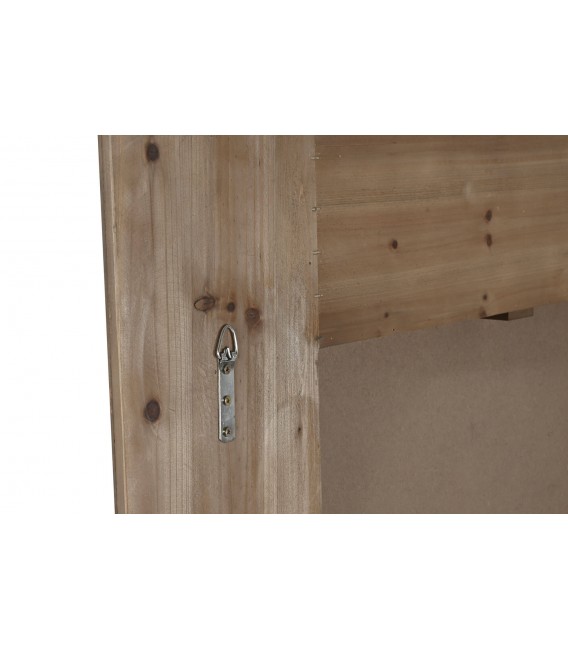 ESPEJO RUSTICO RECTANGULAR MADERA ACABADO AVELLANA