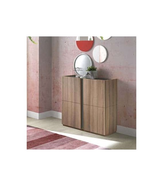 ZAPATERO BAJO NOGAL GRAFITO MDMHOGAR