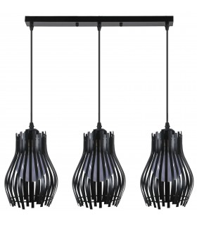 LAMPARA DE TECHO 63 LUCES TALIN METAL NEGRO RECULABLE EN ALTURA