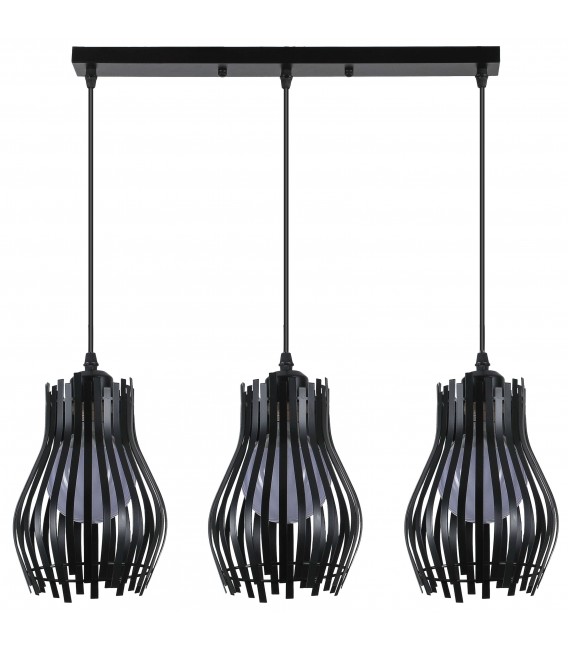 LAMPARA DE TECHO 63 LUCES TALIN METAL NEGRO RECULABLE EN ALTURA