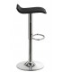 TABURETE BARRA ELEVABLE METAL CFROMADO POLIPIEL NEGRA