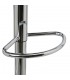 TABURETE BARRA ELEVABLE METAL CFROMADO POLIPIEL NEGRA