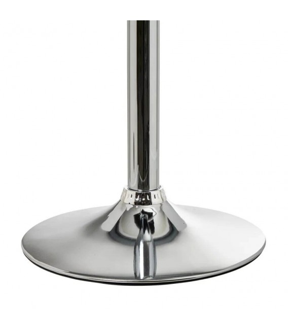 TABURETE BARRA ELEVABLE METAL CFROMADO POLIPIEL NEGRA