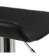 TABURETE BARRA ELEVABLE METAL CFROMADO POLIPIEL NEGRA