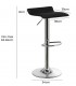 TABURETE BARRA ELEVABLE METAL CFROMADO POLIPIEL NEGRA