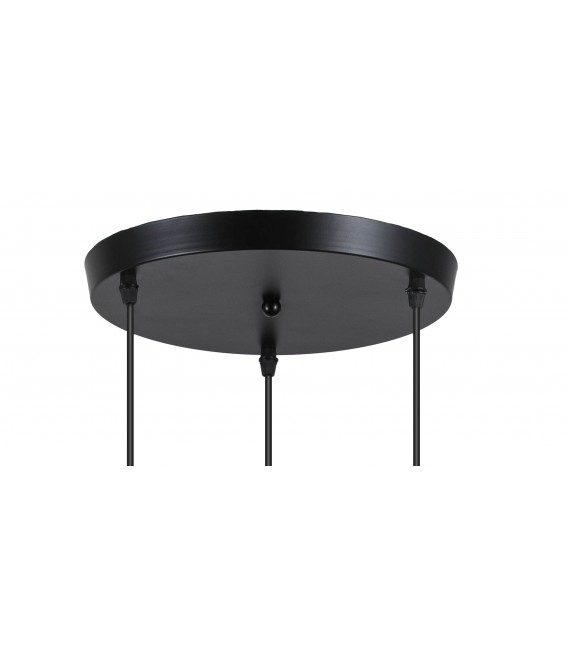 LAMPARA DE TECHO REDONDA 3 LUCES GURSA METAL NEGRO MDMHOGAR