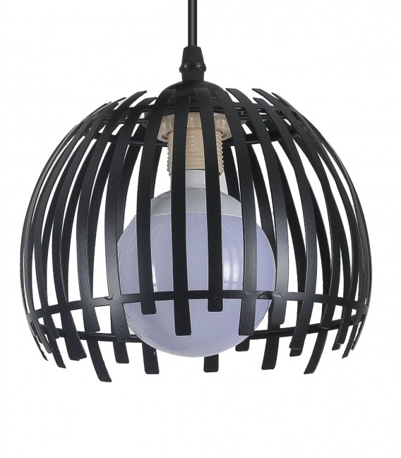 LAMPARA DE TECHO REDONDA 3 LUCES GURSA METAL NEGRO MDMHOGAR