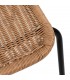 SILLA EXTERIOR 52 X 57 X 82 PAPI POLIETILENO IMITACION RATAN METAL NEGRO