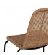 SILLA EXTERIOR 52 X 57 X 82 PAPI POLIETILENO IMITACION RATAN METAL NEGRO