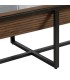 MESA DE CENTRO HIERRO MADERA DE ABETO CRISTAL MDMHOGAR
