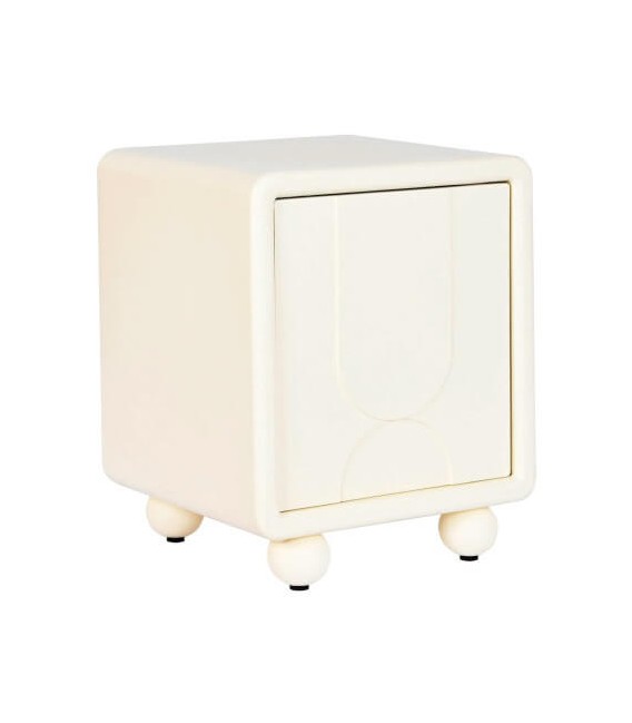 MESITA DE NOCHE MADERA MDF BLANCA MDMHOGAR