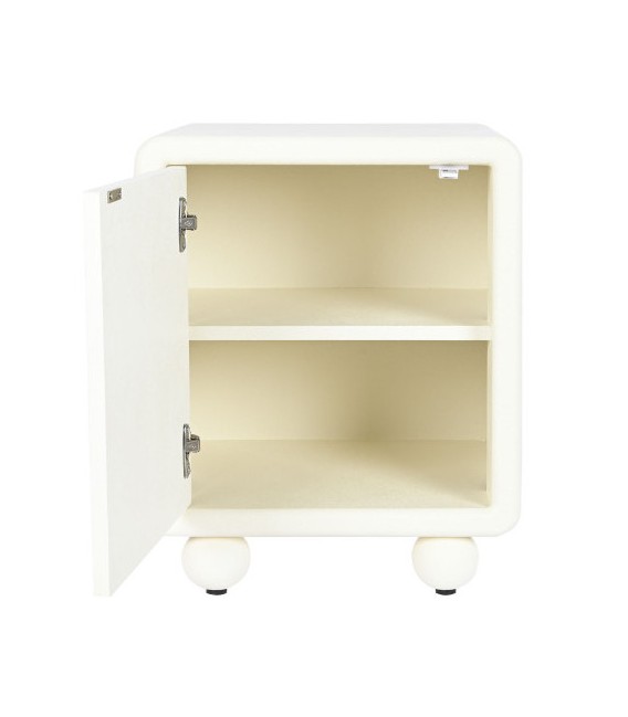 MESITA DE NOCHE MADERA MDF BLANCA MDMHOGAR