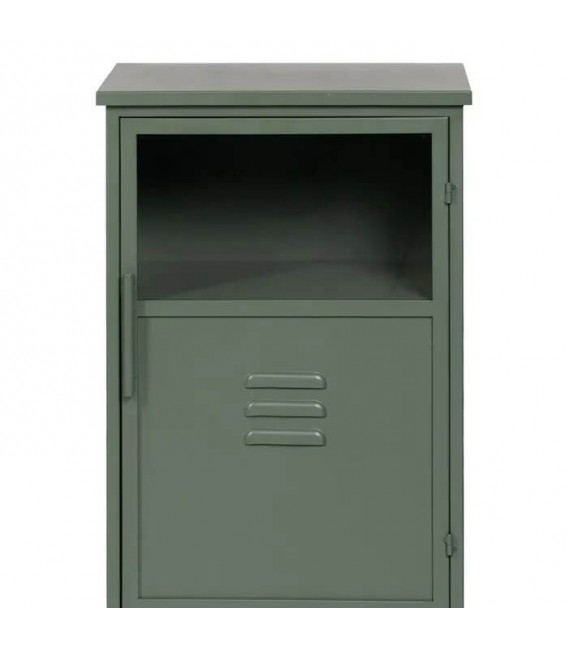 MESITA DE NOCHE TAQUILLA METAL VERDE CRISTAL MDMHOGAR