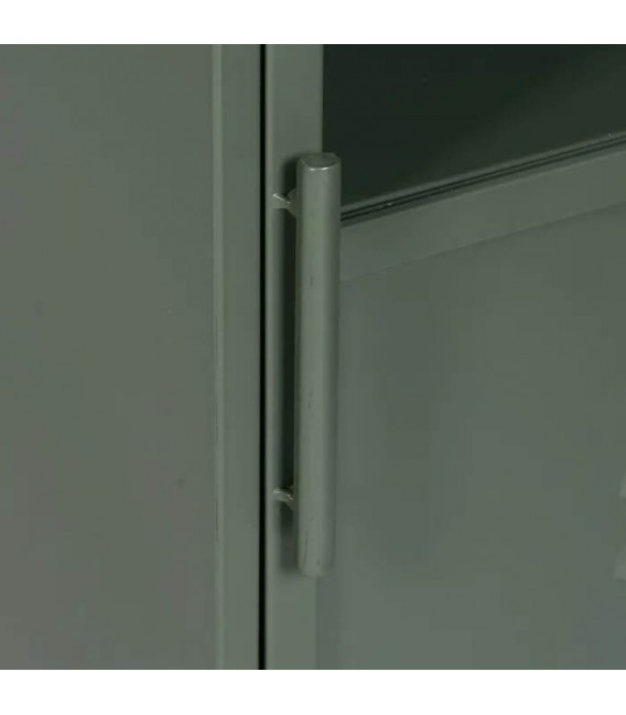 MESITA DE NOCHE TAQUILLA METAL VERDE CRISTAL MDMHOGAR