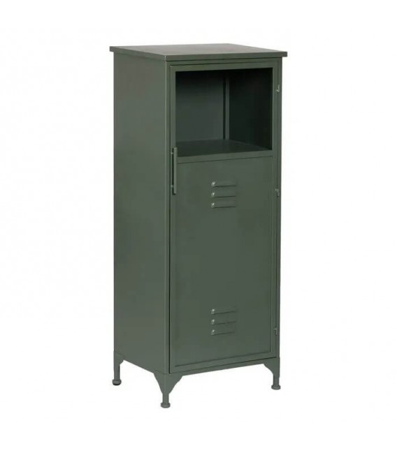 ARMARIO TAQUILLA METAL VERDE CRISTAL MDMHOGAR