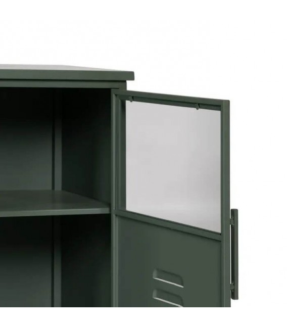 VITRINA TAQUILLA METAL VERDE CRISTAL MDMHOGAR