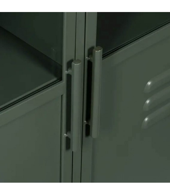 VITRINA TAQUILLA METAL VERDE CRISTAL MDMHOGAR