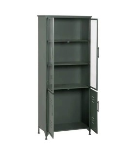 VITRINA TAQUILLA METAL VERDE CRISTAL MDMHOGAR