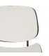 SILLA METAL Y DM NEGRO TAPIZADA EN BLANCO CONTEMPORANEA