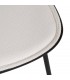 SILLA METAL Y DM NEGRO TAPIZADA EN BLANCO CONTEMPORANEA