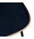SILLA COMODA METAL NEGRO DM NATURAL TELA AZUL MARINO